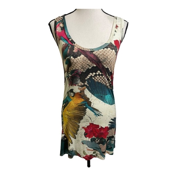 COPY - Tigresse Renata Figueiredo racerback tunic tank top animals color floral… - Picture 8 of 12
